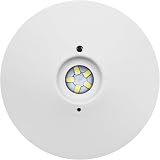 Long Life Lamp LED Round Emergency Light Ceiling Flush Mount Maintained Non view 8