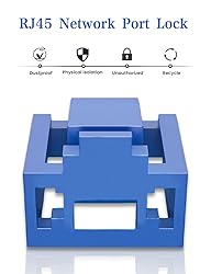 100Pcs RJ45 Port Lock with 10 Keys, ZoeRax Locking