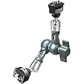 NEEWER 7" Articulating Magic Arm, Camera Monitor Mount Ball Heads Anti Twist Pins 1/4" 3/8" Screws for DSLR Action Camera Webcam Video Light Compatible with SmallRig Cage Rig, Max Load 6.6 lbs, UA082