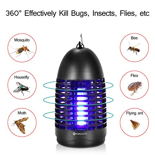 YUNLIGHTS Indoor Fly Killer Mosquito Zapper, 7W Electric Bug Zapper Fly Mosquito Killer
