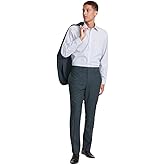 Brooks Brothers Mens Classic fit Dress Pants 44/32 Dark Green Solid Stretch