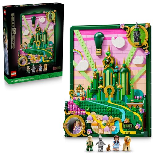 LEGO Wicked Emerald City Wall Art Building Set for Adults - Wall Decor for Living Room, Bedroom, or Dorm - Collectible Wicked Merch for Movie Fans - Gift Ideas for Women & Men, Ages 18+ - 75685
