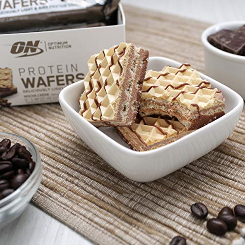 Optimum Nutrition High Protein Wafer Bars, Low Sugar, Low Fat, Low Carb Dessert, Protein Snack