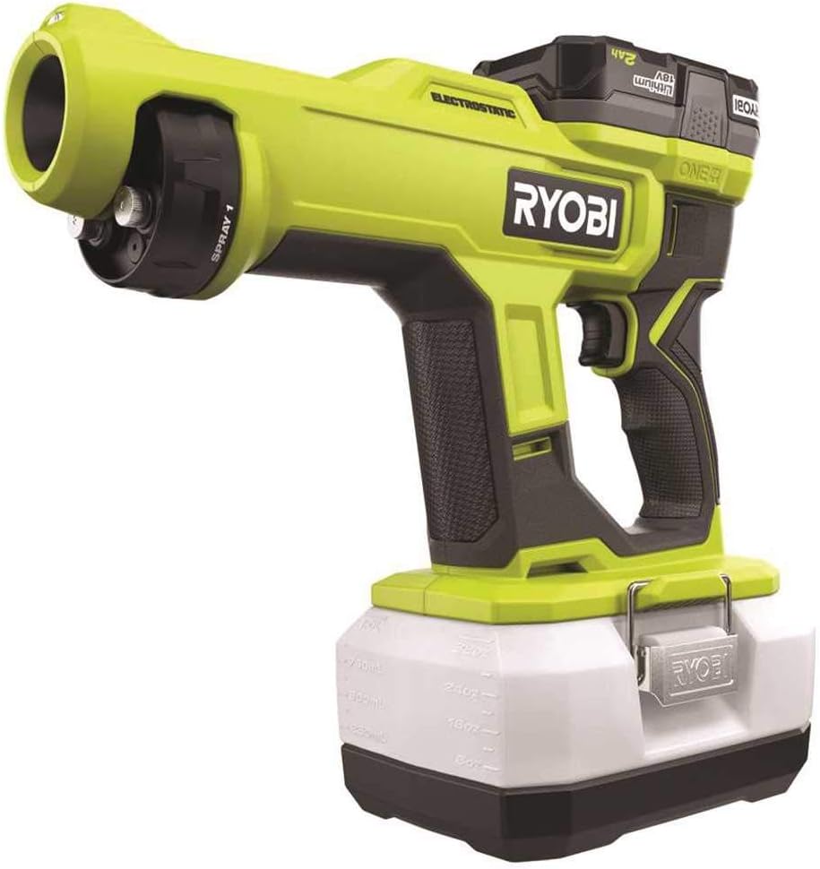 RYOBI ONE+ 18V Cordless Handheld Electrostatic Sprayer Kit with (2) 2.0 Ah Battery and Charger