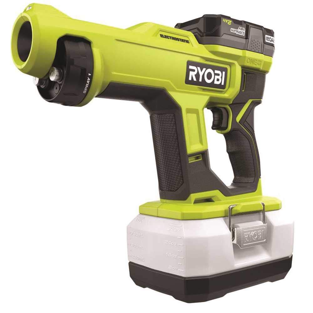 Kit de pulverizador electrostático de mano inalámbrico Ryobi ONE+ de 18 V con (1) baterías de 2,0 Ah y cargador
