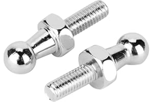 KEENSO 2Pcs CNC Aluminium Alloy Ball Stud Bolt, Wear Anti, Stable Performance for Gas Struts, Bonnet Lifters (M6) 8mm Ball Stud