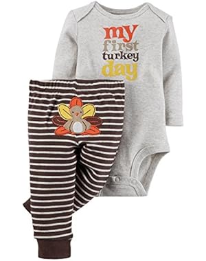 Unisex Baby First Thanksgiving 2-piece Bodysuit Pant Set