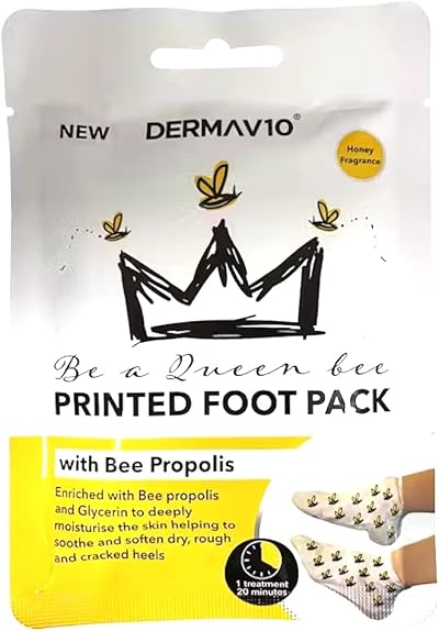 Derma V10 Moisturising Foot Pack Bee Propolis Dry Cracked Feet