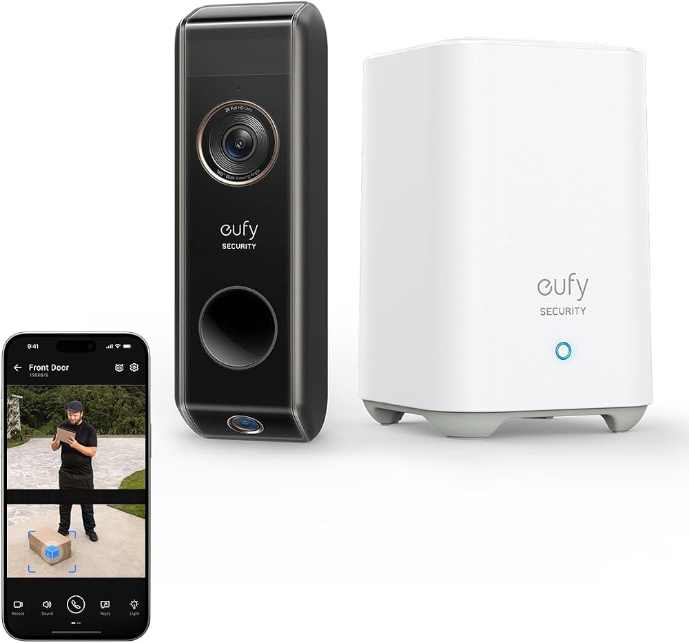eufy Security S330 Video Doorbell Battery Dual Cam 2K HD Local Storage No Fee