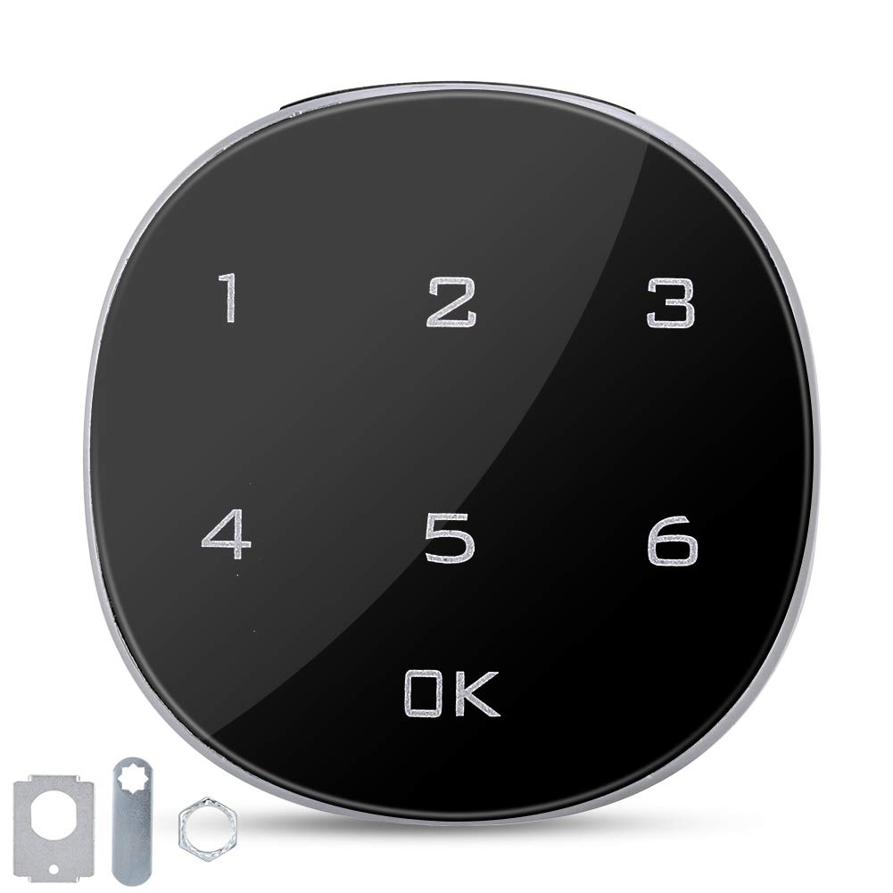 Nikou Digital Password Safe Lock, Touch Screen Electronic Password Coded Lock for Cabinet File Drawer