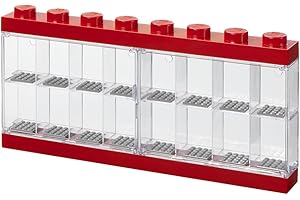 ROOM COPENHAGEN Lego Minifigure Display Case 16 Red, Large