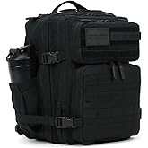 WOLFpak 25L Athletic Gym Backpack (Nightshade Edition) Durable 1000D Waterproof Oxford Material with MOLLE Webbing, Laptop Pocket & Dual Cup Holders