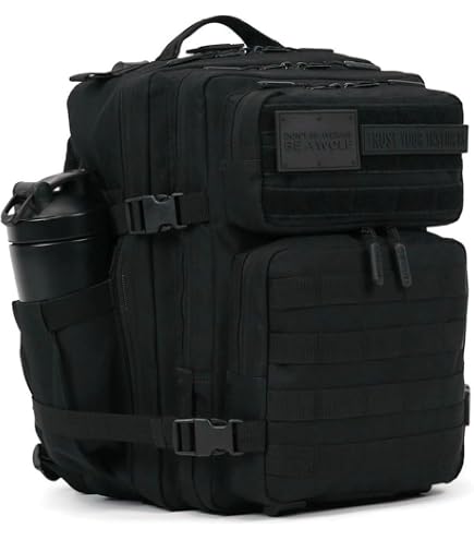 WOLFpak 35L Tactical Gym Backpack - Athletic Travel Daypack (Alpha Black)