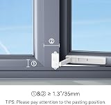 SAFELON Baby Window Safety Restrictor 2Pcs White No Drilling view 2
