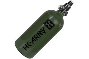 HK Army 48ci/3000psi Aluminum Compressed Air HPA Tank - Refillable High Pressure System for Paintball & Airsoft Gear - Olive