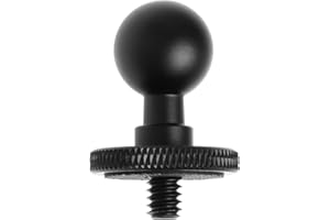SG Store 17mm Ball Head Converter 1/4 Screw Head/Thread for Car Monitor Pad GPS Cellphone Ball Mount Base Camera Bracket 360°