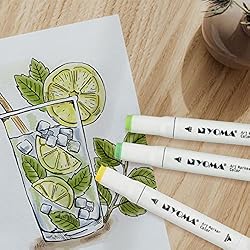 Y YOMA 120 Colors Alcohol Markers Dual Tip Markers