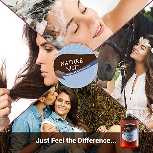 Nature Nut Hair Shampoo for Normal Hair - Hypoallergenic Moisturizing Hair Repair Treatment Cleansing Shampoo with 5 Nut Hydration Boost Formula for Hair & Scalp
