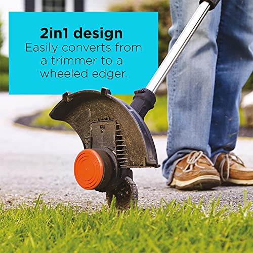 BLACK+DECKER 20V MAX String Trimmer, 2Speed, 12Inch, Cordless (LST522