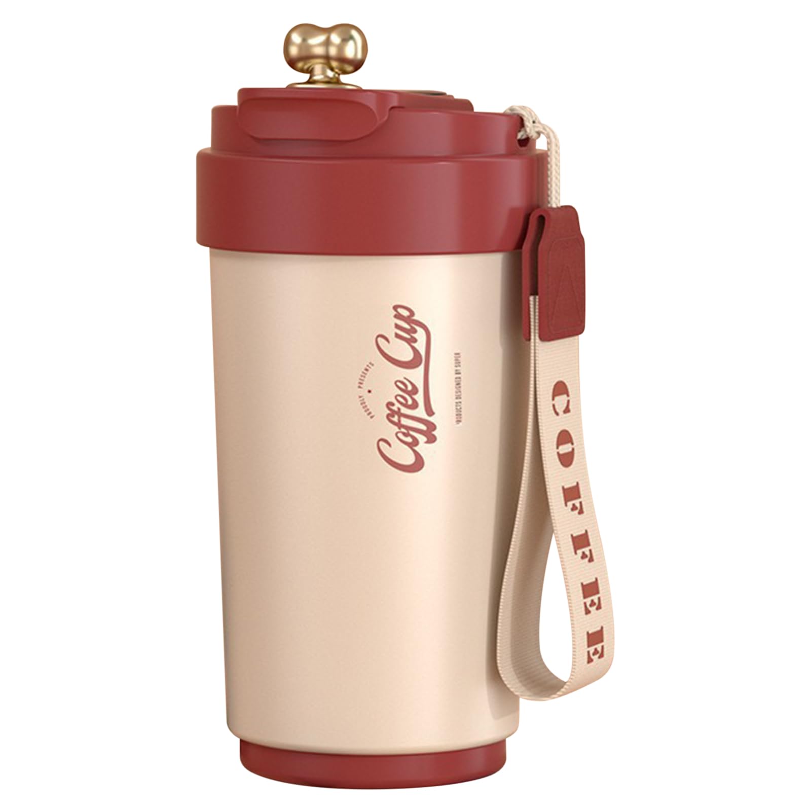 XUDREZ 450ml Travel Mug with Leakproof Lid, Double Walled Stainless Steel Thermal Mug Flask, Reusable Vacuum Bottle Insulated Coffee Cup, Temperature Display Coffee Travel Mug for Hot and Cold Drinks