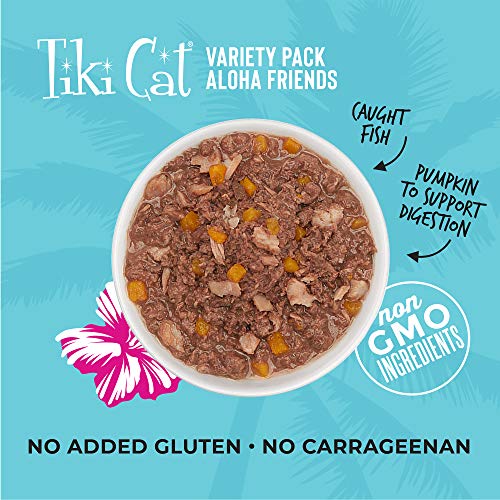 Tiki Pets Cat Aloha Friends Grain Free Canned Wet Food with Flaked Tuna