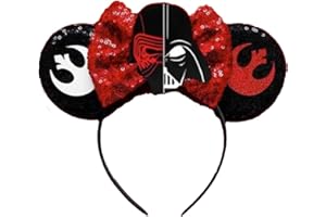 Atvscay Superhero Inspired Mouse Ears Headband Glitter Spider Hairband Accessories Decoration For Men Women