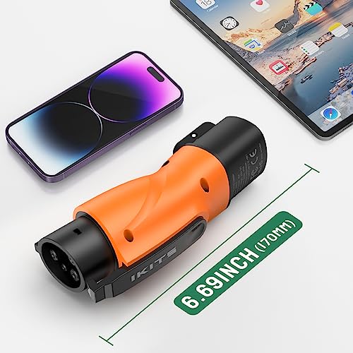 IKITS Mini J1772 EVs Adapter, Tesla to J1772 Charging Adapter 48A/250V