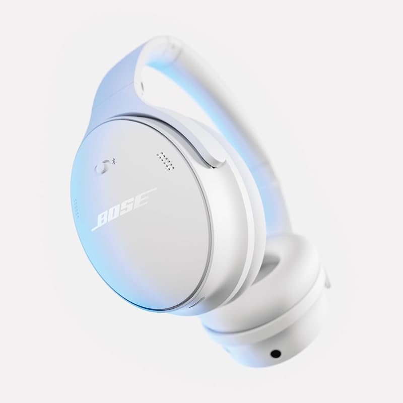QuietComfort SC Headphones Cuffie con Cancellazione del Rumore Wireless e Bluetooth 5.1 Over-ear con Durata della Batteria Fino a 24 Ore, con Custodia Morbida, Bianco fumo