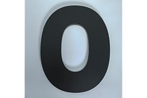 HOMUS 8 Inch Large House Numbers, Black Modern Home Address Signage for Outside, Wide Style & Never Rust, Letter O