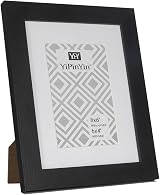 YiPinYin 6x8 Inch Photo Frame Set of 3 with Mounts Wood Grain Perspex 4x6 view 6