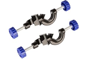 Labasics 2-Pack Adjustable Bosshead Clamp Holder, Lab Heavy Duty Boss Head Clamp Holder Aluminum Alloy Body, up to 21mm Rods 