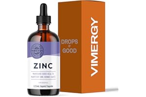 Vimergy Liquid Zinc – Fast-Absorbing Immune Support – Promotes Healthy Bones & Skin – Organic, Vegan, Non-GMO – 57 Servings (