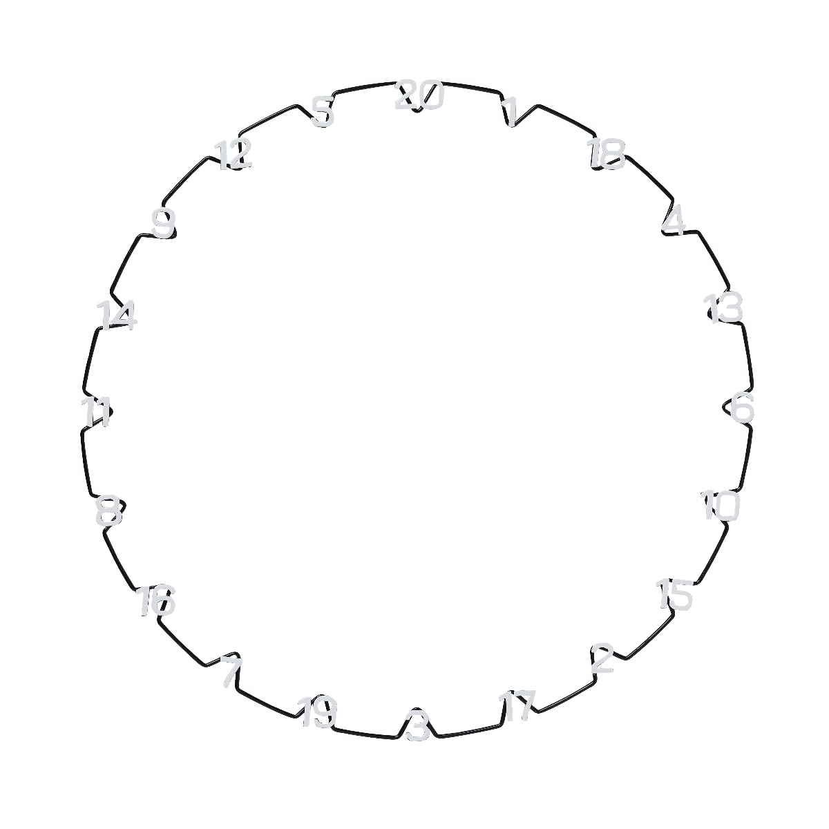 ‎Unicorn Dartboard Number Ring | Eclipse Ultra-Visible | Metal | Ultimate Clarity and Focus | Horizontal White Numbers