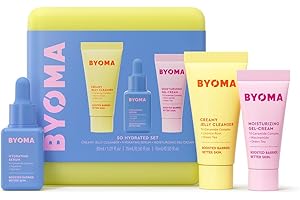 BYOMA So Hydrating Set - Barrier Repair Skincare Set - Creamy Jelly Cleanser, Hydrating Face Serum & Ceramide Face Moisturizer for Dry Skin - Anti Wrinkle, Alcohol Free Skin Care - 30ml, 15ml, 15ml