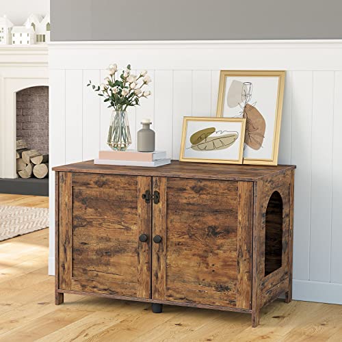 HOOBRO Litter Box Enclosure, Cat Litter Box Furniture Hidden with