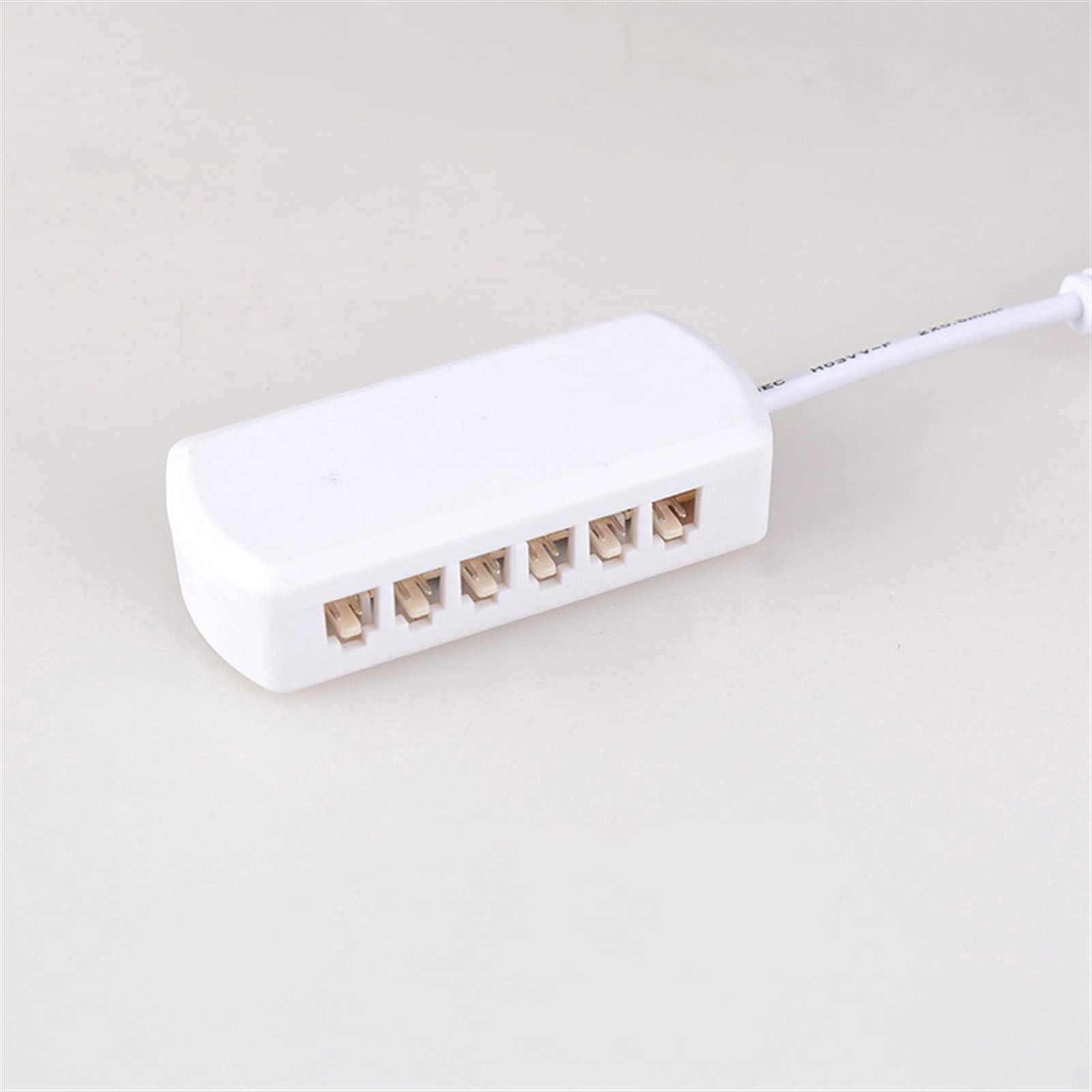 Pangocho JINchao-junction box Led spotlight Junction Box, Splitter Connector, 1 to 4,1 to 6, 1 to 12, for 3V 12V Low Voltage Spot Light, White Body protective device (Pins : 1 to 6)