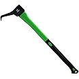 WICING Hookaroon 28 Inch, Pickaroon Forged Steel, with Anti-Slip & Shock Reduction Grip, for Log Lifting and Moving Wood Firewood Tool