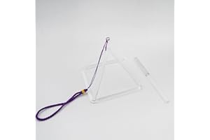 Siceeoly 6 Inch Clear Quartz Crystal Singing Pyramid Healing Musical Instrument For Sound Healing Meditation With Crystal Singing Bowl Striker