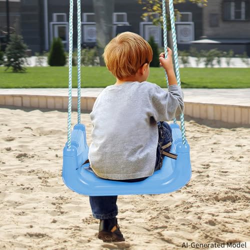 KINSPORY Children's Swing, 3 in 1 Swing, Children's Garden Swing for Indoor and Outdoor (Light Blue)