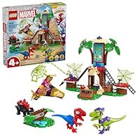 LEGO Marvel Spidey and His Amazing Friends Spidey and Gobby's Raptor Battle at Tree House HQ - Dinosaur Building Toy for Kids, Boys and Girls, Ages 4+ - Preschool Pretend Play Set - Gift Idea - 11200