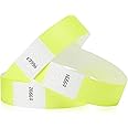 600 WristCo Neon Yellow Tyvek Wristbands for Events - Tamper-Proof Design & Fluorescent Color Prevent Reuse Premium-Grade Bracelets for Hospital & Medical ID, Party & VIP Identification