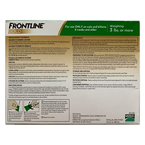 Frontline Gold for Cats (6 Month) Pricepulse