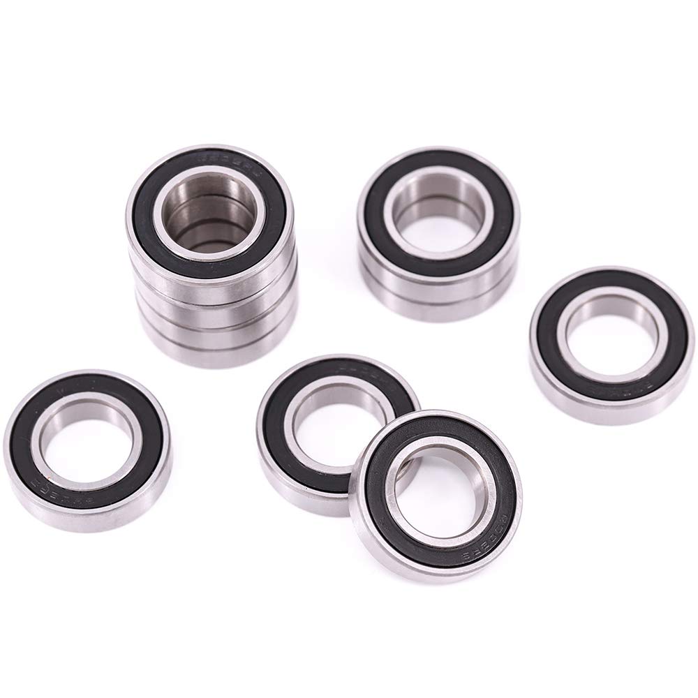 10 x deep groove ball bearings, 6902RS, double sealed carbon steel