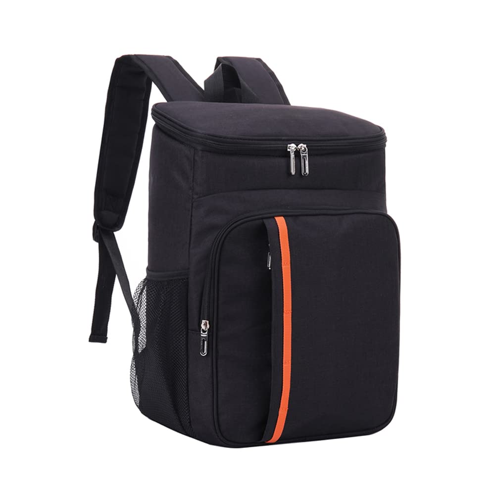Aoresac 18L Insulated Cooler Backpack Picnic Lunch Bag Large Capacity Waterproof Thermal Soft Cooler Bag for Family Outdoor Activities/Beach/Camping/Travel/BBQ (Black)