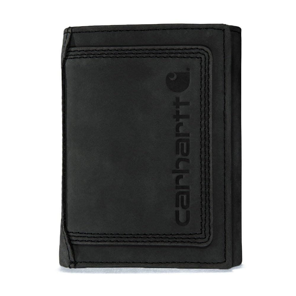 Photo 1 of Carhartt Men's B0000213 Detroit Trifold Wallet One Size Fits All Black
