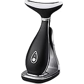 VRAIKO Lily Neck Face Massager, Face Sculpting Tool, Skin Rejuvenation Device with Thermal, Triple Action LED and Vibration, for Anti-Aging, Lifting and Tightening Sagging Skin (Frosted Black)