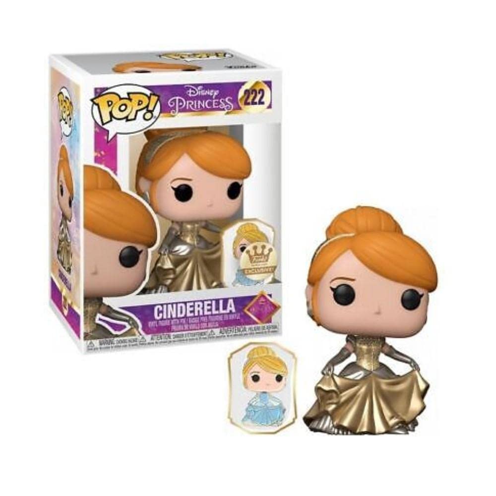 POP! Cinderella (1950) - Cinderella Gold Ultimate Princess Vinyl Figure with Enamel Pin Exclusive