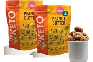 Keto Cookies | Healthy Snacks | Sugar Free | Gluten Free | Low Carb | Grain Free | Prime Delivery Diet Gift Snack for Adults, Men, Women | Peanut Butter | Too Good Gourmet | 2 Pack