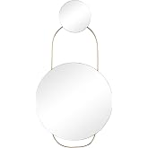 Deco 79 Metal Room Wall Mirror Entryway Mirror, Wall Mounted Mirror 20" x 1" x 27", Gold