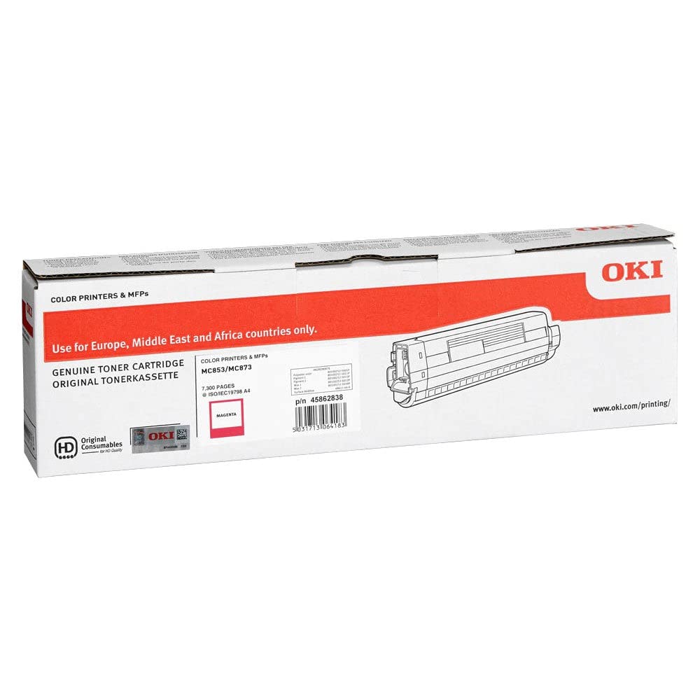 Oki Standard Toner Cartridge for Mc853/Mc873 Printers - Magenta — image 1